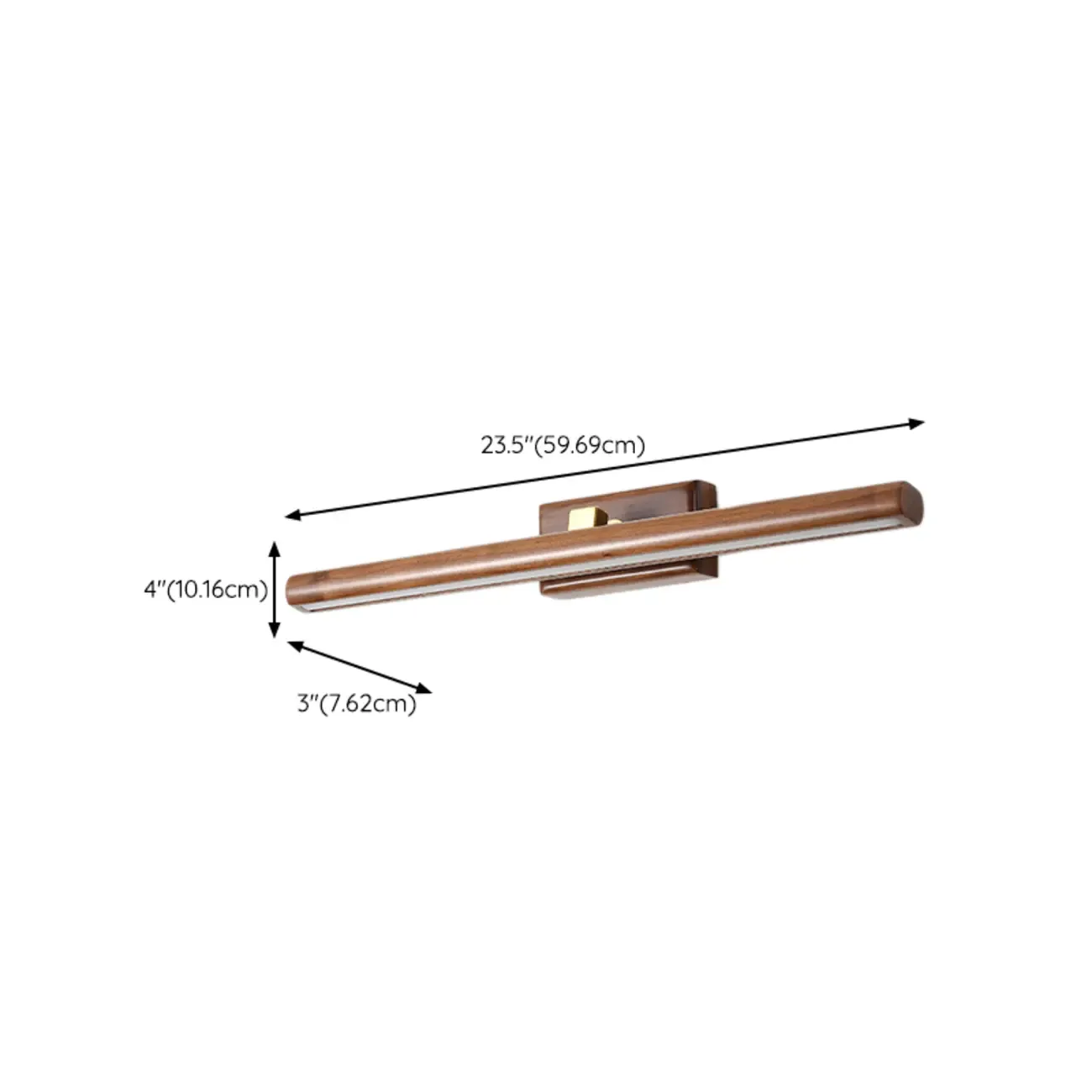 Modern Wood LED Vanity Light Fixture with Rotable Design