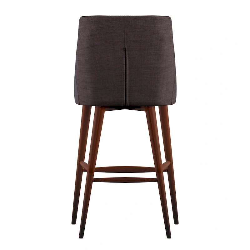 Sasha Espresso Barrel Back Counter Stools (Set of 2) iNSPIRE Q Modern