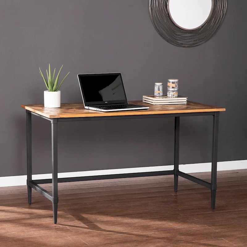 SEI Furniture Lawrence Modern Farmhouse Reclaimed Wood Desk