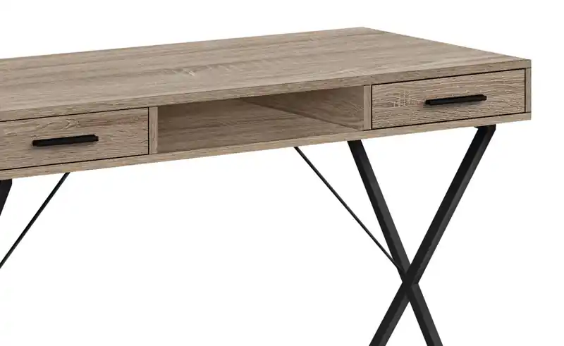 Rowan 42 Office Desk with 2-Drawers & Cubbyhole