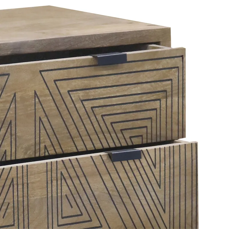 Bidi Mid-Century Modern 4-Drawer Mini Chest by Furniture of America