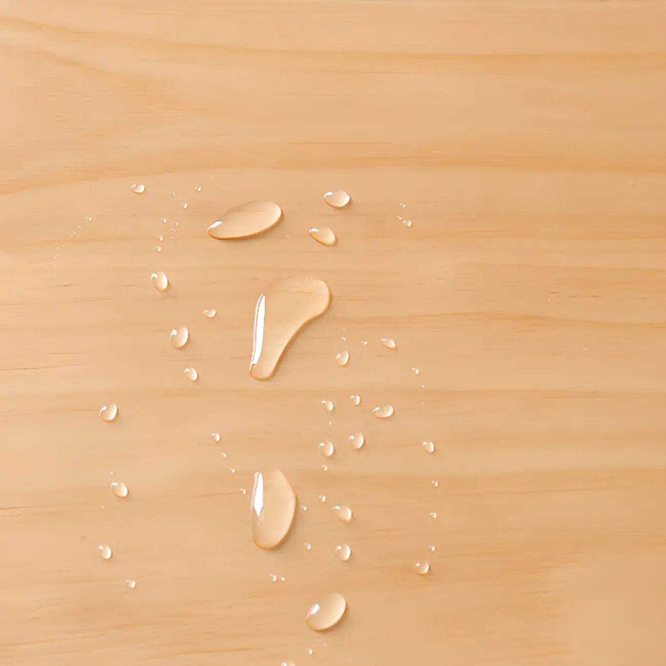 Natural Wood Square Block Base Chairside Table