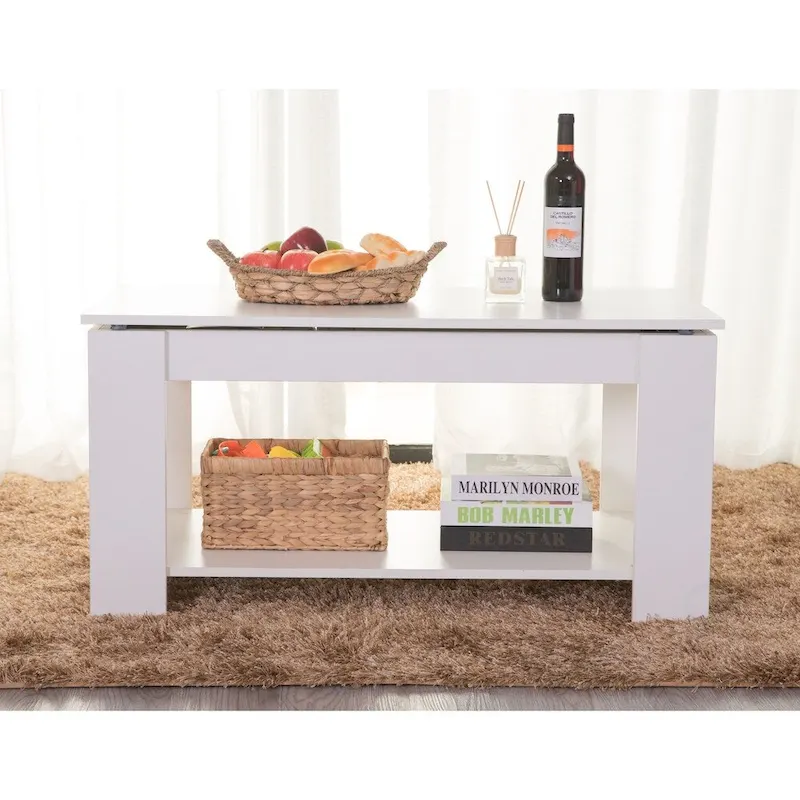 Modern Wood Coffee Table with Lift Tabletop