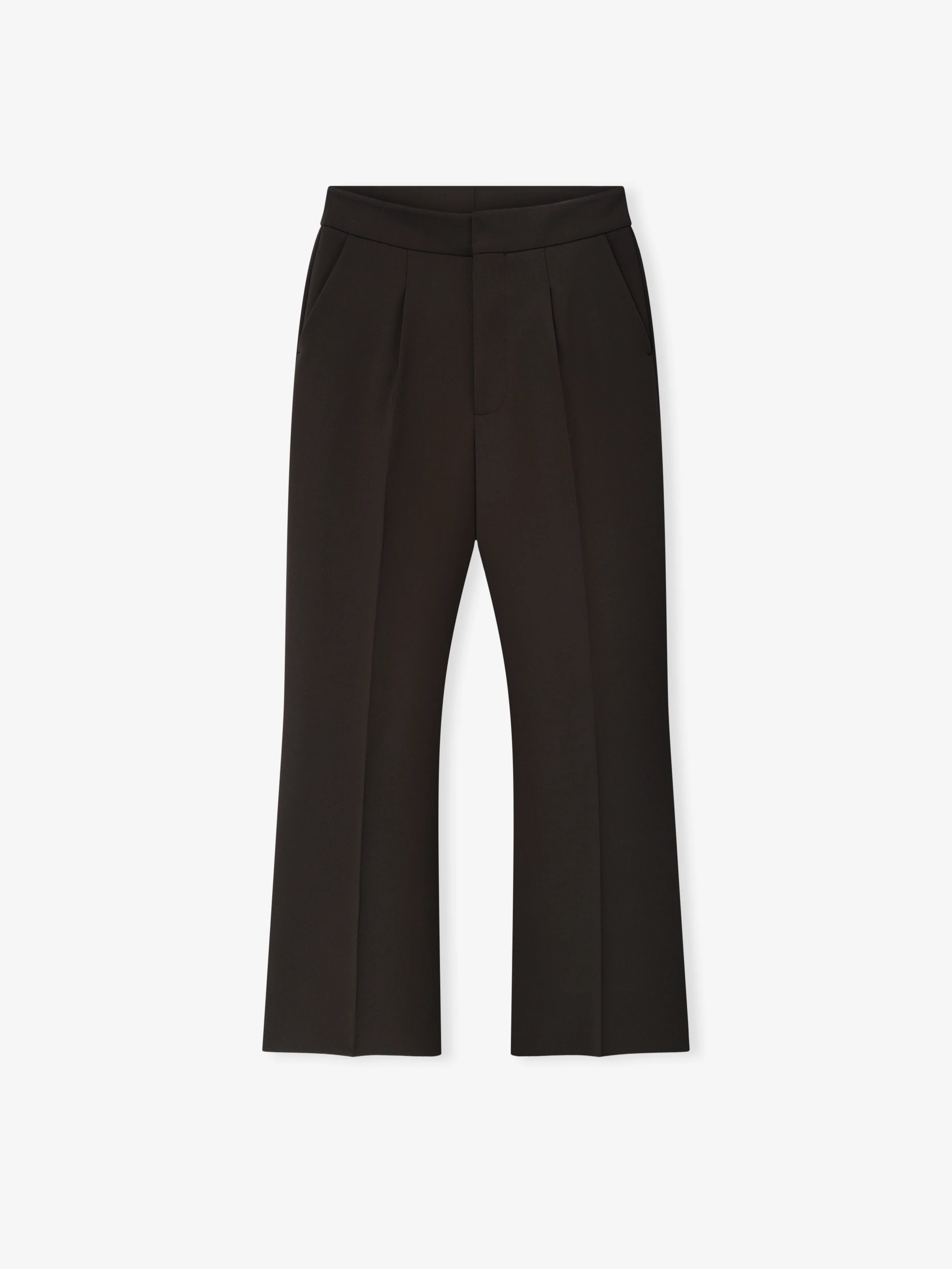 Double Weave Wool Tailored Flared Pants