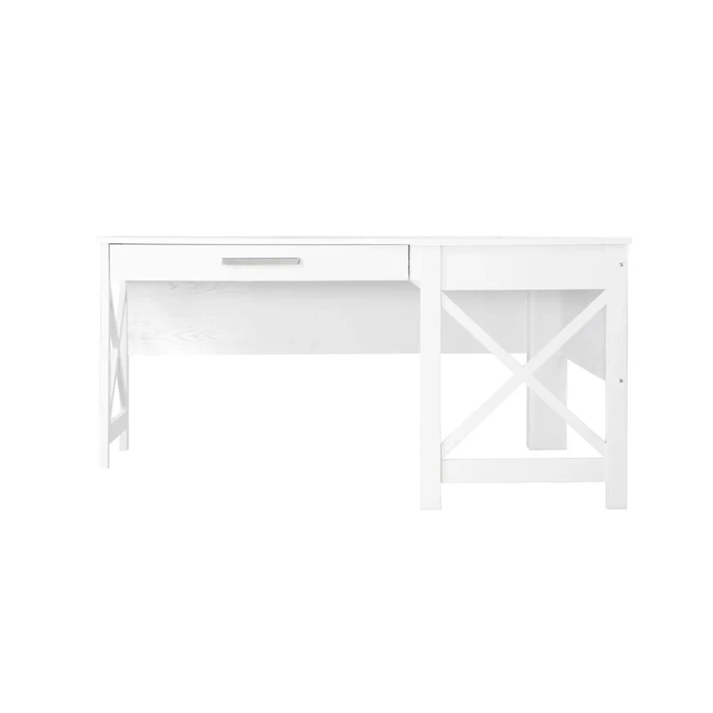 Modern Farmhouse L-Shaped Desk with Drawer