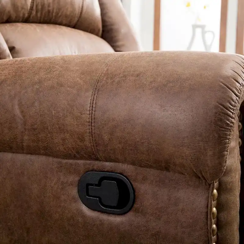 Overstuffed Manual Standard Recliner Chair Sofa