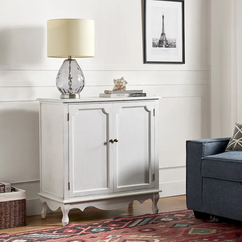 34Tall-2 Door Farmhouse Style Accent Cabinet