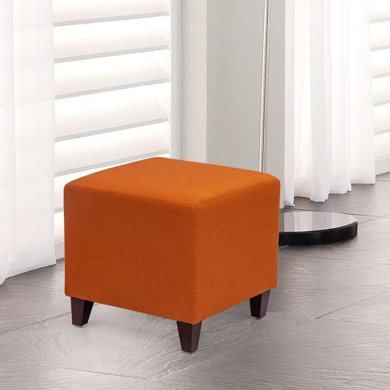 British Style Cube Ottoman Footstool