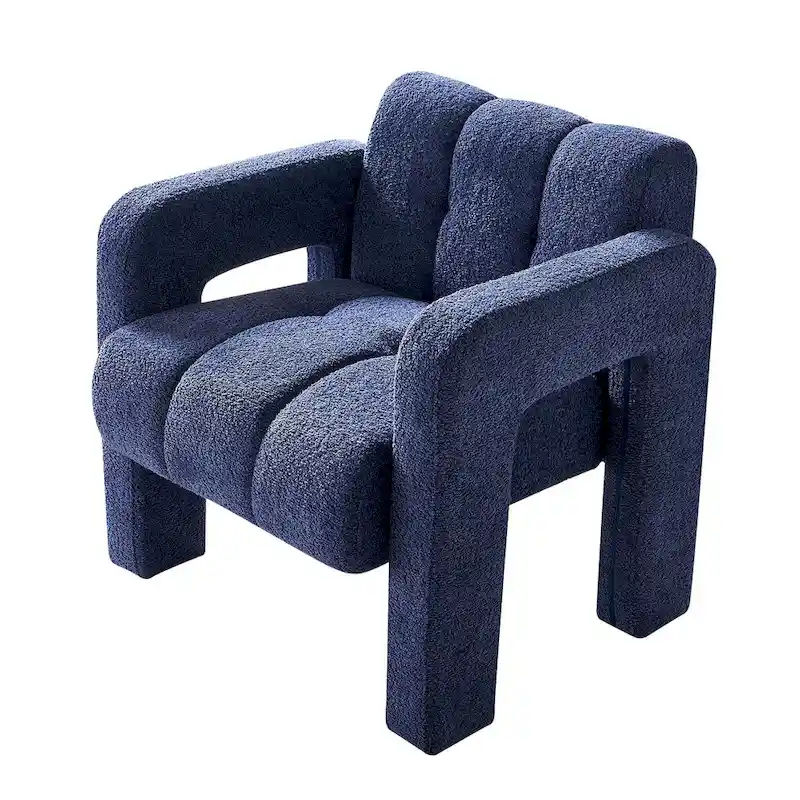 31.10  Wide Boucle Upholstered Accent Chair