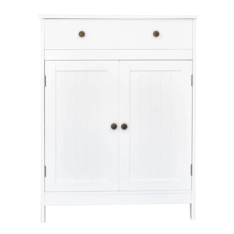 FCH Bathroom Freestanding Double Door Storage Cabinet