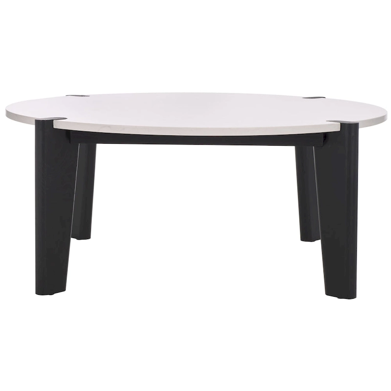 SAFAVIEH Couture Sarma Marble Top Round Coffee Table - 40 In. W x 40 In. D x 16 In. H - 40W x 40D x 16H