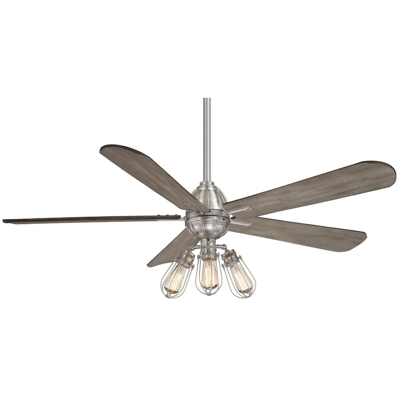 Minka Aire Alva Brushed Nickel 5 Blade 56 Inch LED Ceiling Fan