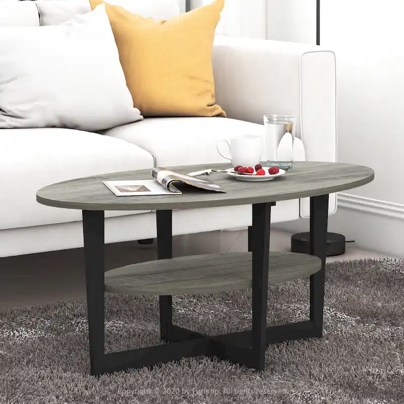 Furinno JAYA Oval Coffee Table