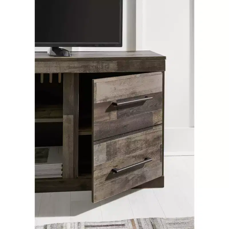 Signature Design by Ashley 60" Derekson TV Stand for TVs up to 65" Black/Gray/Beige