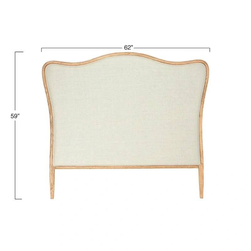 Oak & Linen Headboard