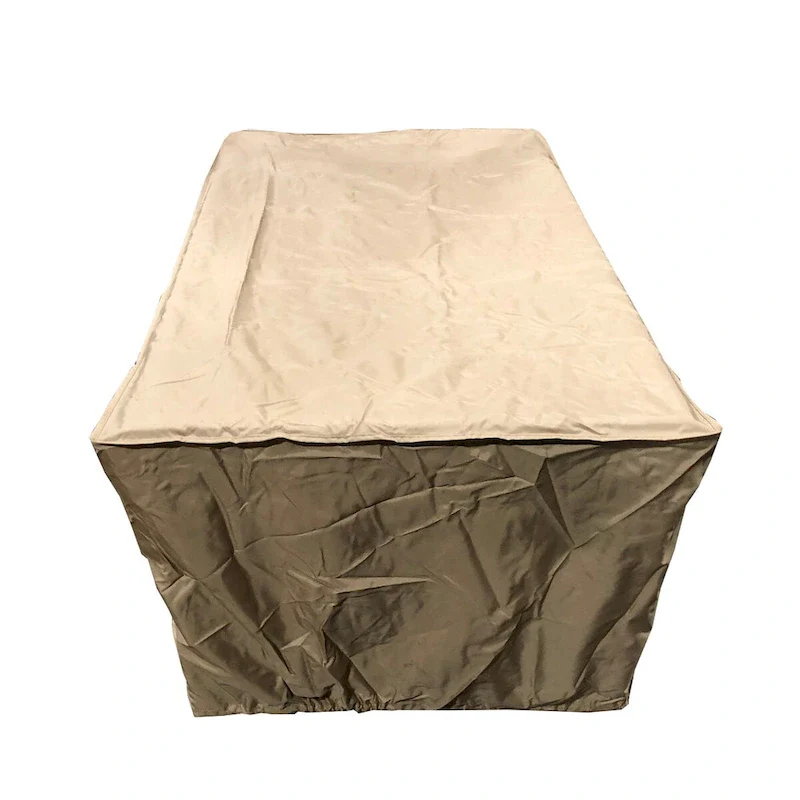Rectangular Polyester 52-in Weather Resistant Outdoor Tan Fire Table and Coffee Table Cover - 52