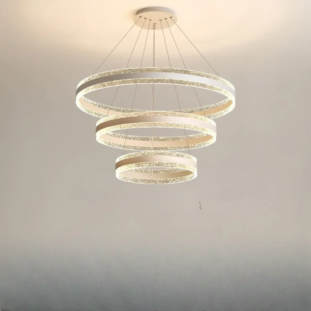 Modern LED Gold Circular Metal Chandelier