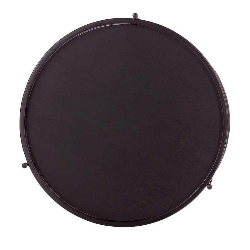 SEI Furniture Vaquero Round Modern Style w/ Shelf Wood Side Table