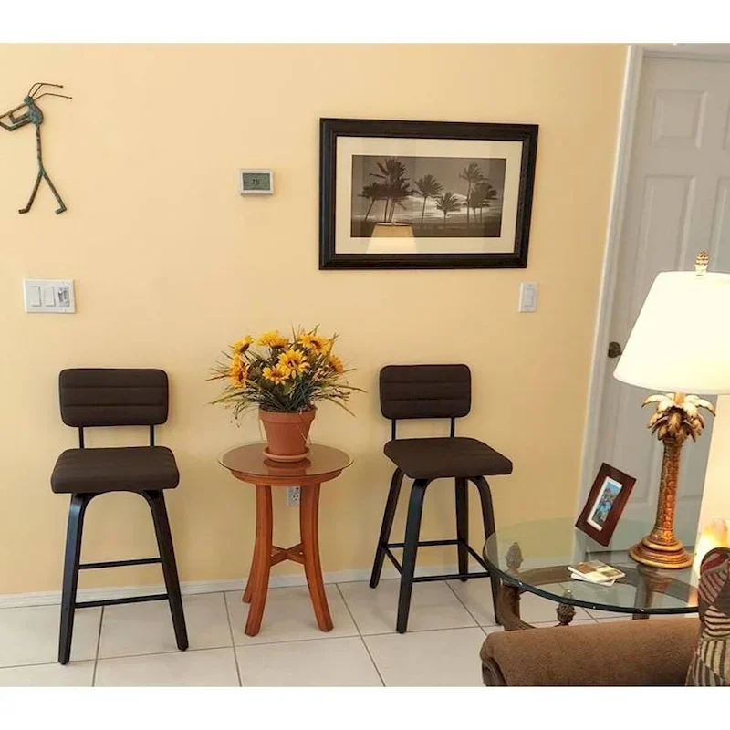 Swivel Counter Height Bar Stool with PU Leather Seat