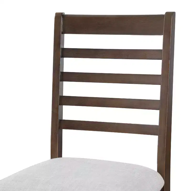Set of 2/4 Farmhouse Dining Chairs Upholstered Dining Chairs Armless Chairs with High Ladder Back, Natural/Brown+Beige-ModernLuxe