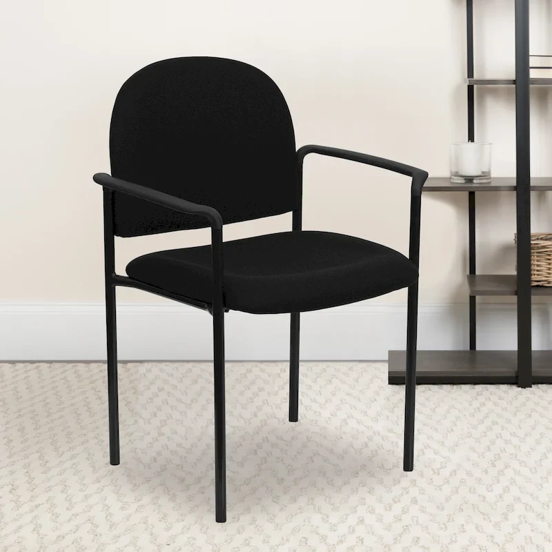 Black / Burgundy / Grey / Navy Fabric Stackable Steel Arm Chair, Seats 1, Stack up to 5