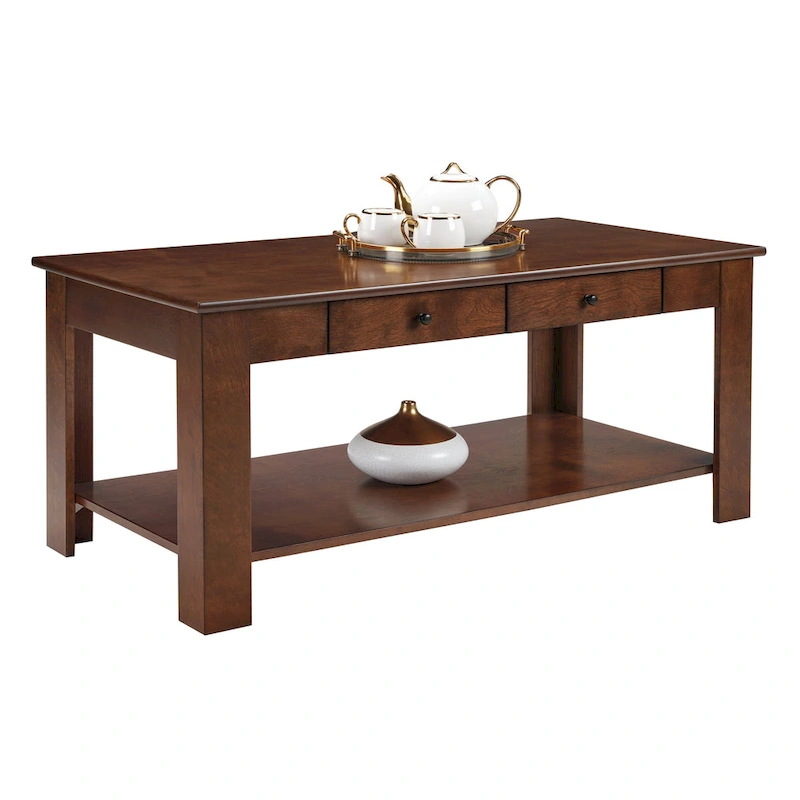 Convenience Concepts Designs2Go 2 Drawer Baja Coffee Table with Shelf