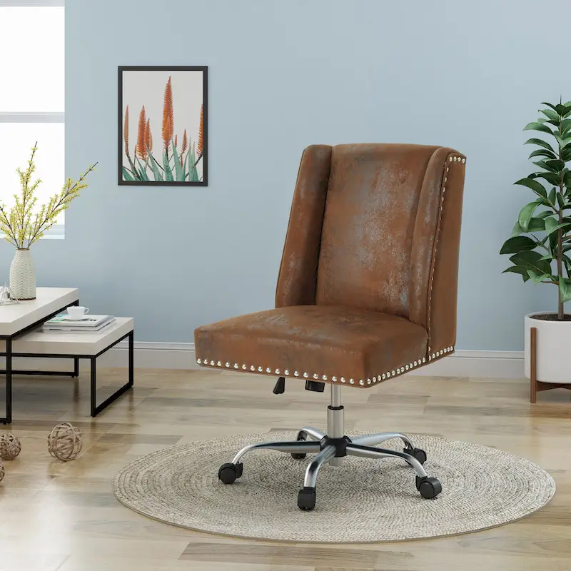 Swivel Office Chair with Chrome Base