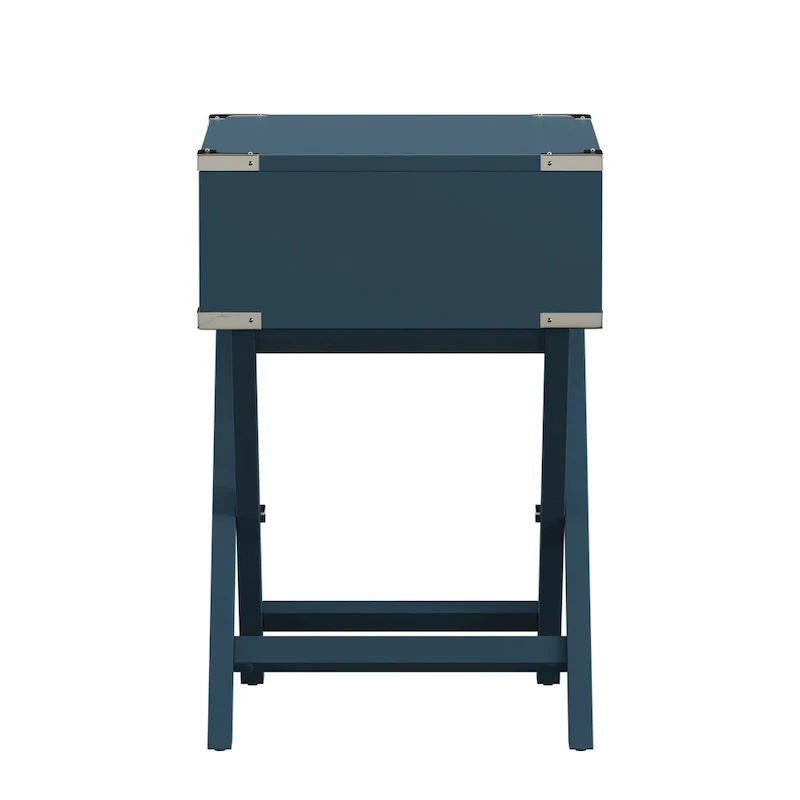 Kenton II X Base Wood Accent Campaign Table iNSPIRE Q Modern