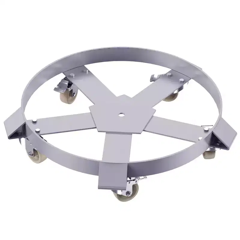 55 Gallon Drum Dolly Heavy Duty 1000 Pound Trash Can Dolly with 4 /5 Swivel Casters Wheel Steel Frame Non Tipping Hand Truck Capacity Dollies