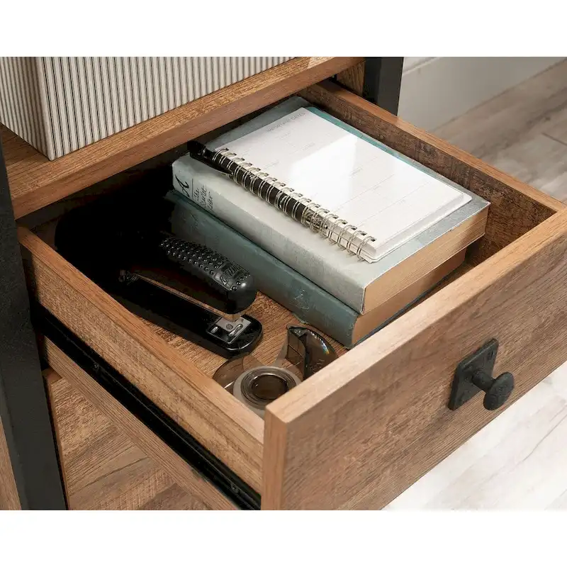 Station House Desk Etched Oak