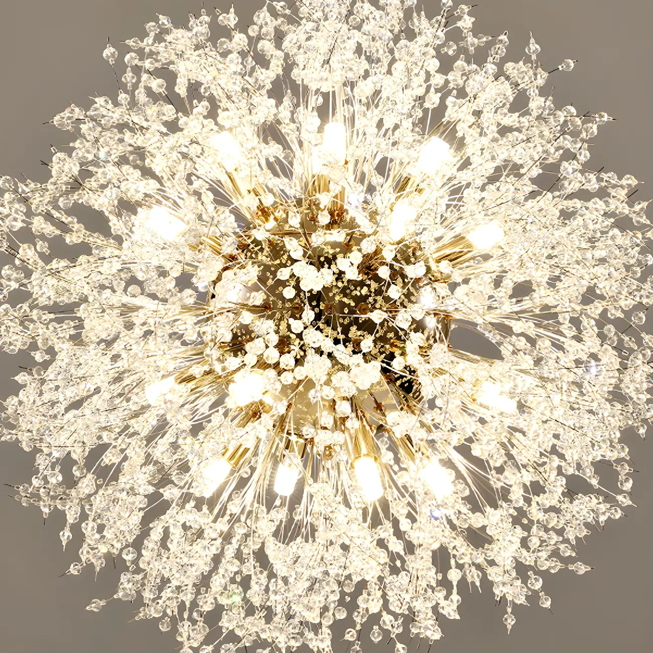 Adjustable Modern Gold Crystal Explosion Sputnik Chandelier