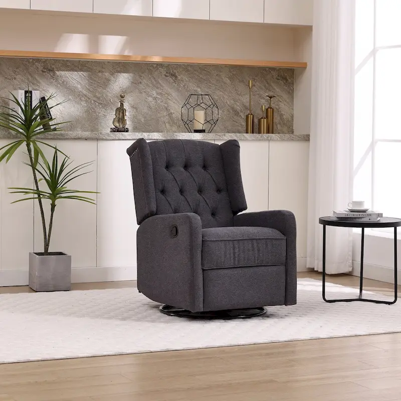 Multi-gear adjustable lounge chair 360 degrees full rotation rocking chair