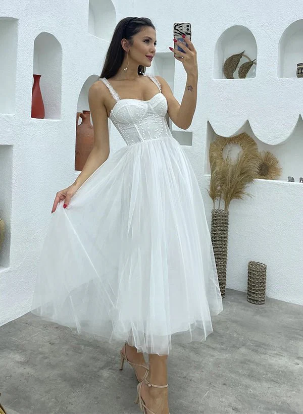 A-Line Sweetheart symmetrical Satin Wedding Dresses With Cascading Ruffles