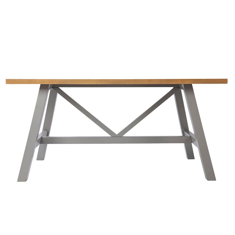 SEI Furniture Hepner Modern Farmhouse Natural/ Gray Wood Dining Table