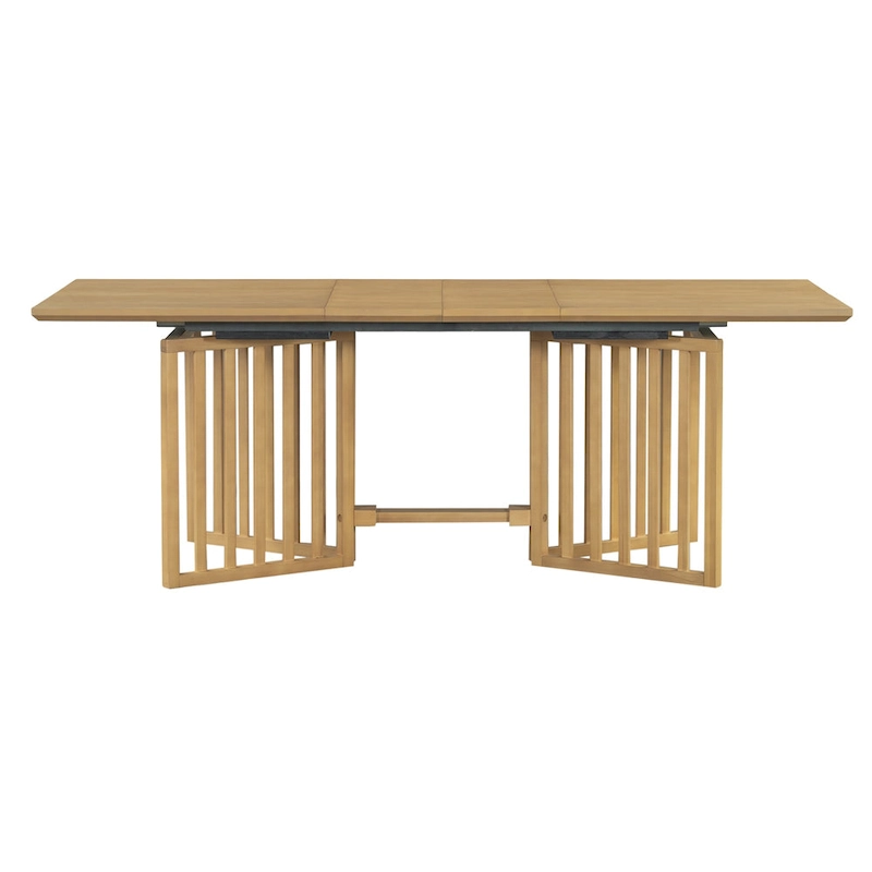 9-Piece Farmhouse Dining Set with Extendable Table & 8 Chairs