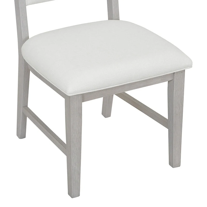 5 Piece Dining Table and Chair Set, Wooden Kitchen Dining Table Set with Round Dining Table and 4 Upholstered Chairs