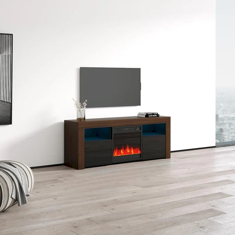 58-inch Electric Fireplace TV Console