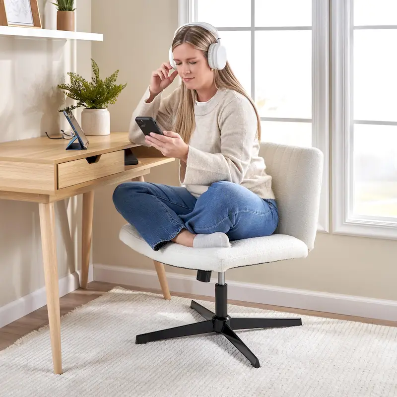 Bush Furniture Sutton Armless Computer Chair Without Wheels
