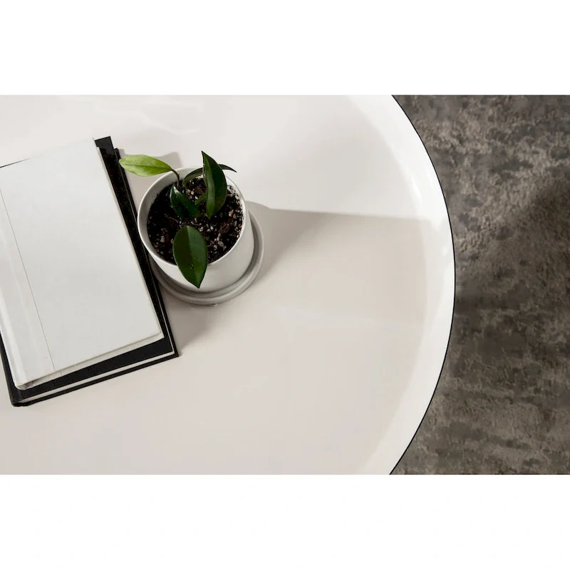 Kate and Laurel Laranya Round Metal Coffee Table - 25  Diameter