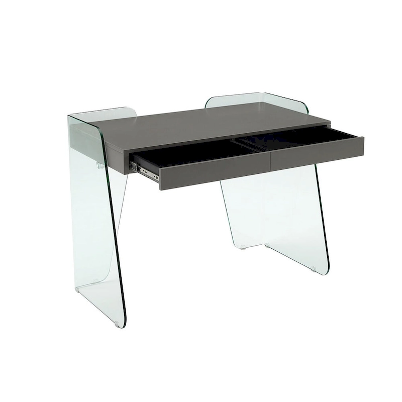 ARCHIE office desk with clear glass.