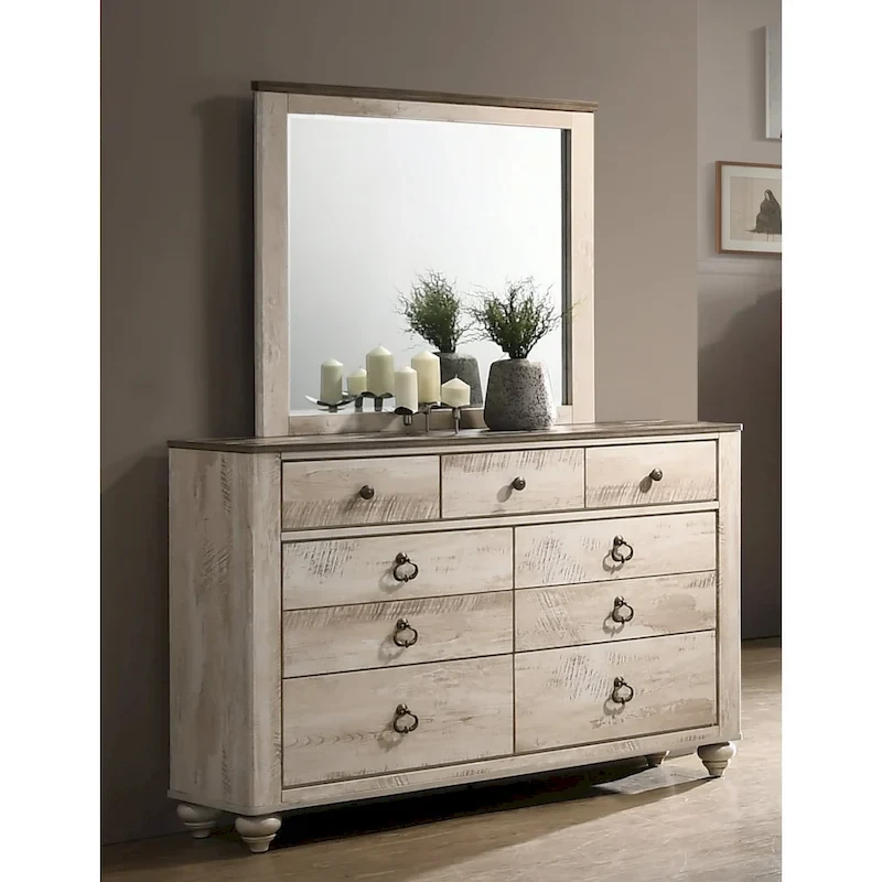 White Wash Shabby Chic Sleigh Bedroom – White Wash, Queen / King, Sleeps 2