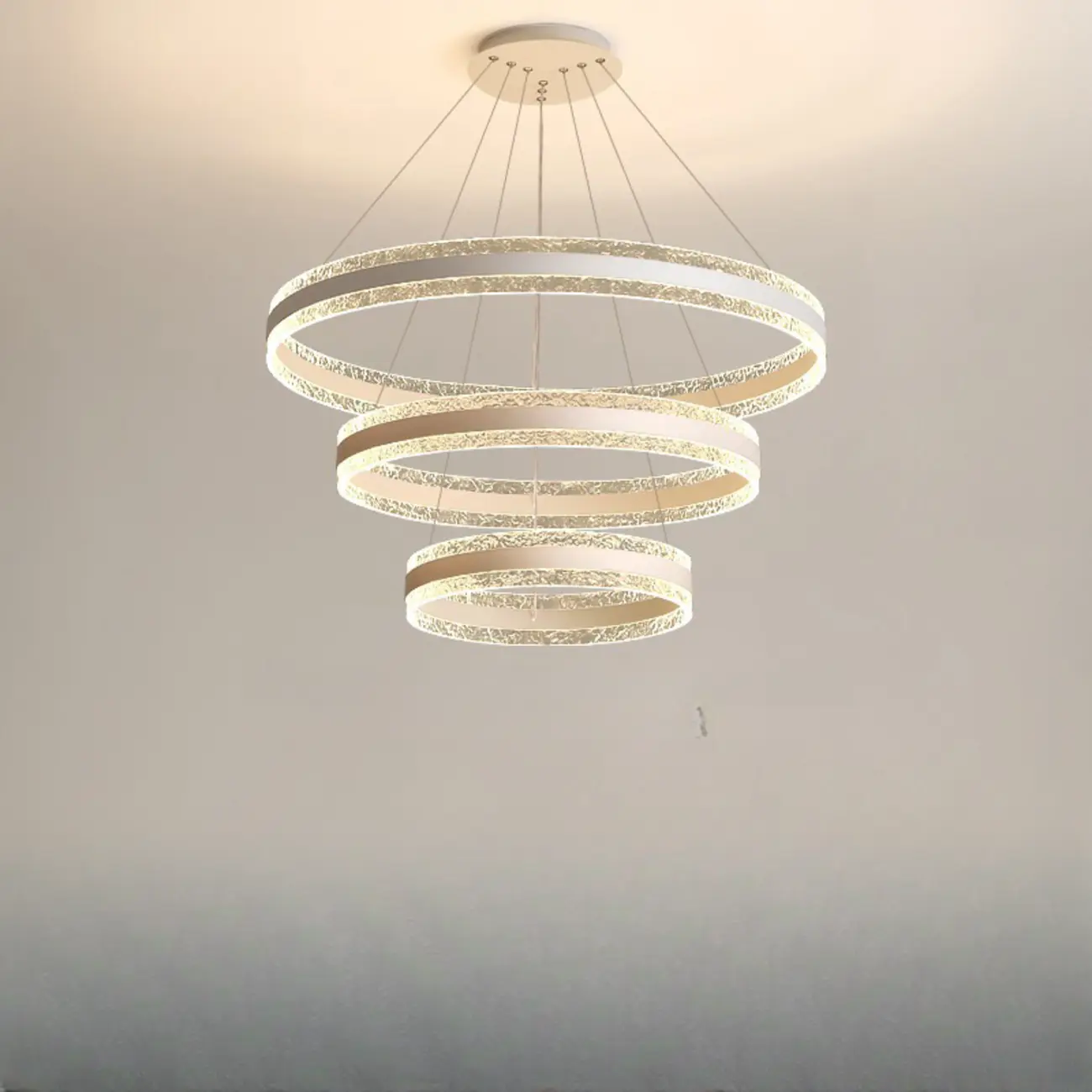 Modern LED Gold Circular Metal Chandelier