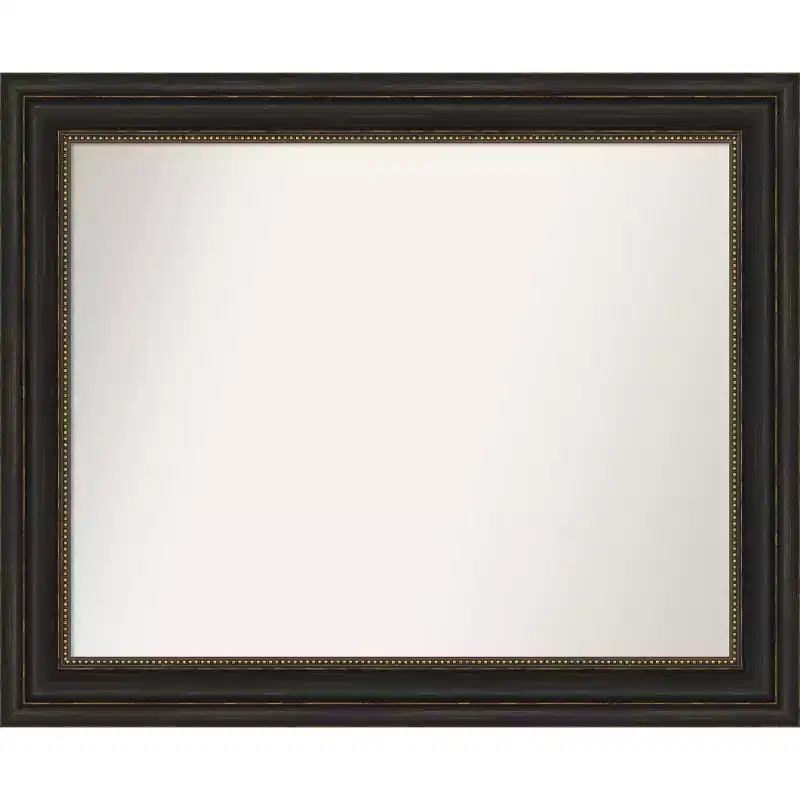 Amanti Art Accent Bronze Non-Beveled Bathroom Wall Mirror