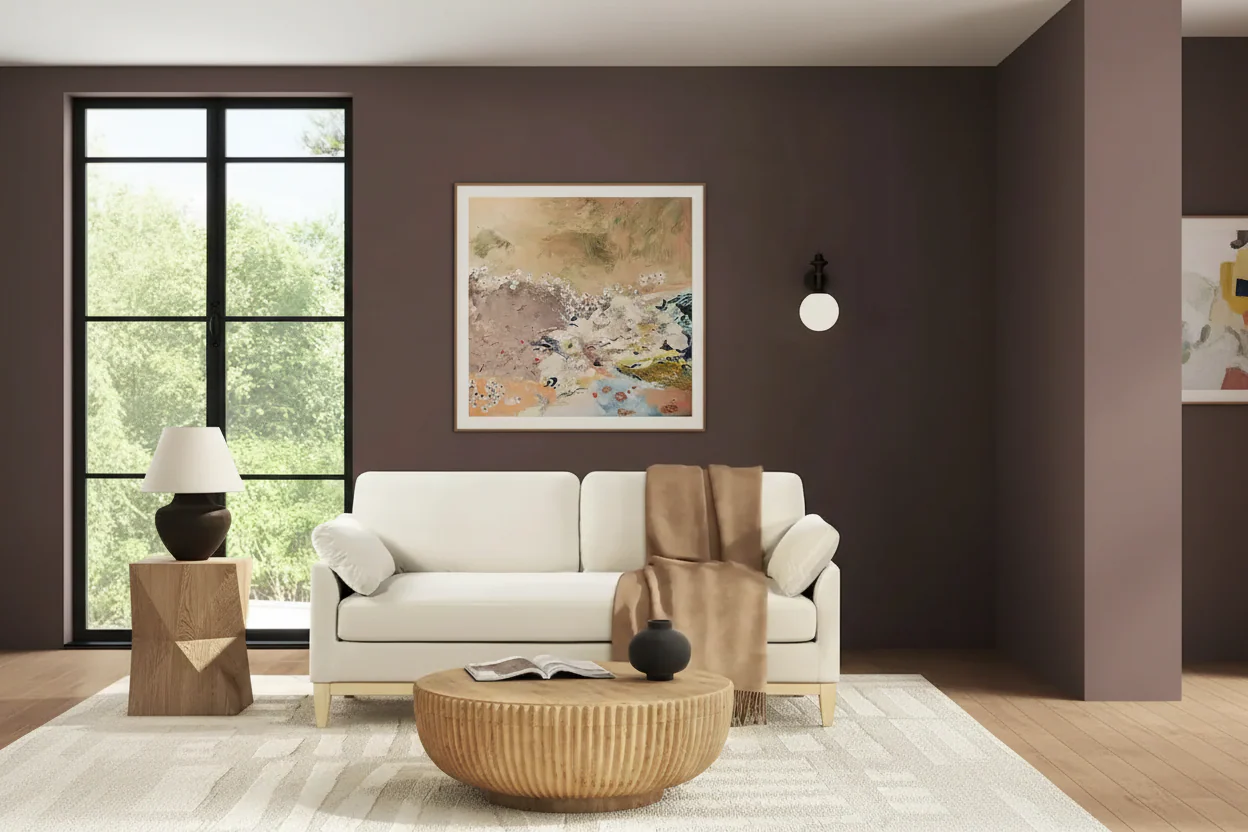 Velvet Sofa with Loose Pillow-Back and Wood Base - 75.5 Inch