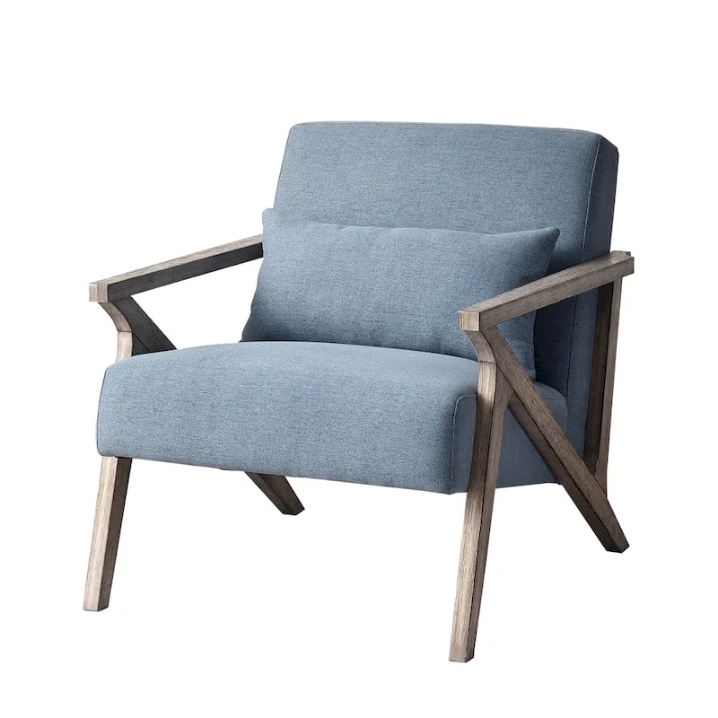 Accent Armchair Solid Hardwood Upholstered