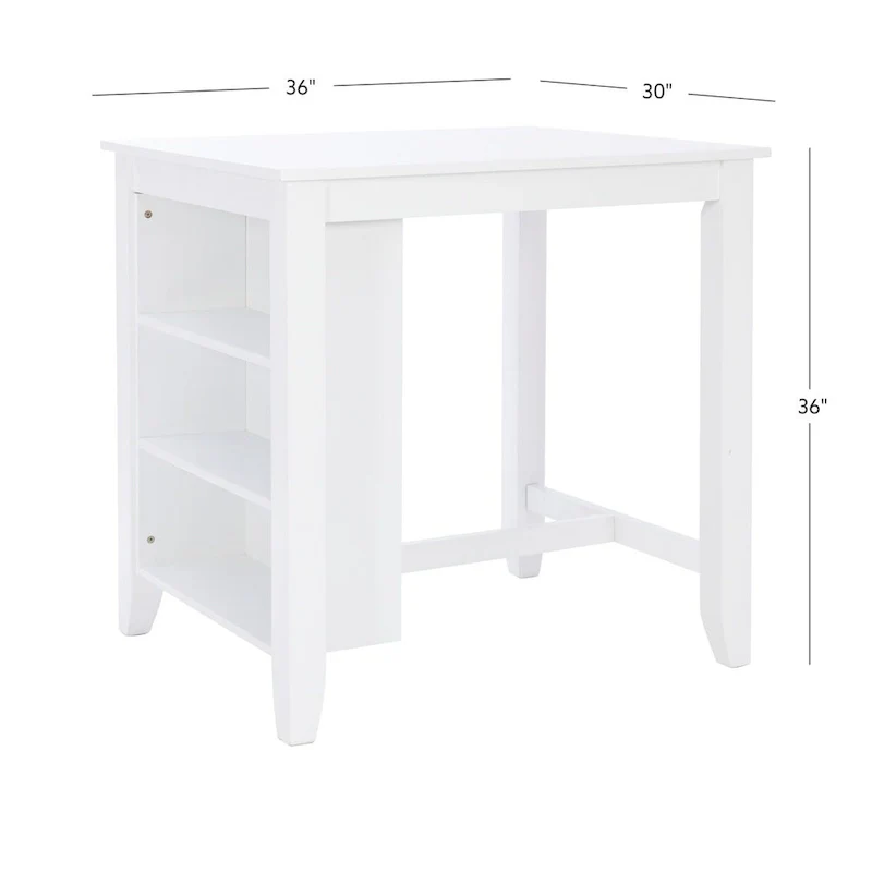 Catron White Counter Height Space Saving Table