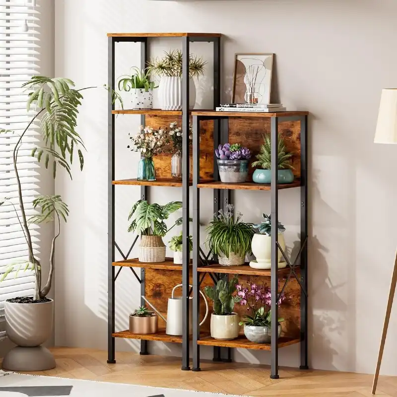 5 Tier Tall Bookshelf - 14.9D x 10.6W x 55.1H