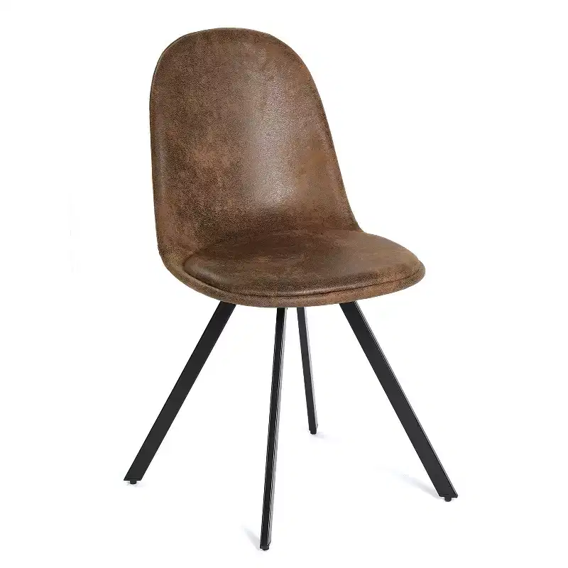 Homy Casa Set of 4 Suede Swivel Dining Chairs with 360 Rotation for Kitchen & Dining Room, Small Space, Brown