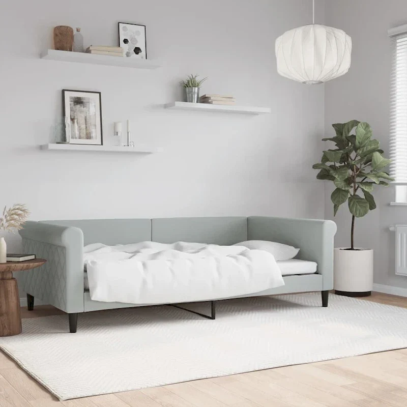 vidaXL Day Bed Upholstered Daybed Sofa Bed for Bedroom Living Room Velvet
