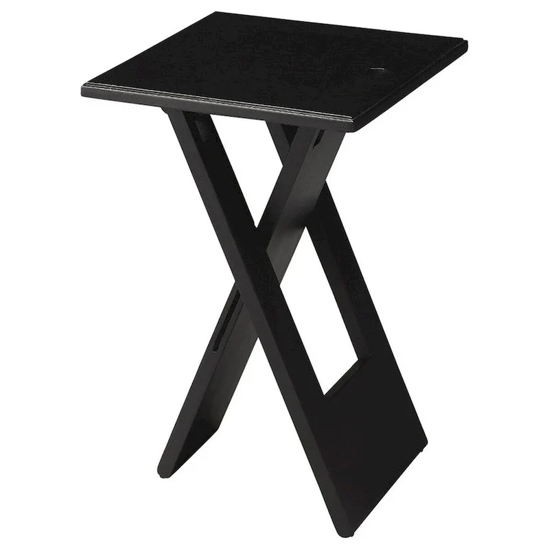 Handmade Hammond Black Folding Table (India)